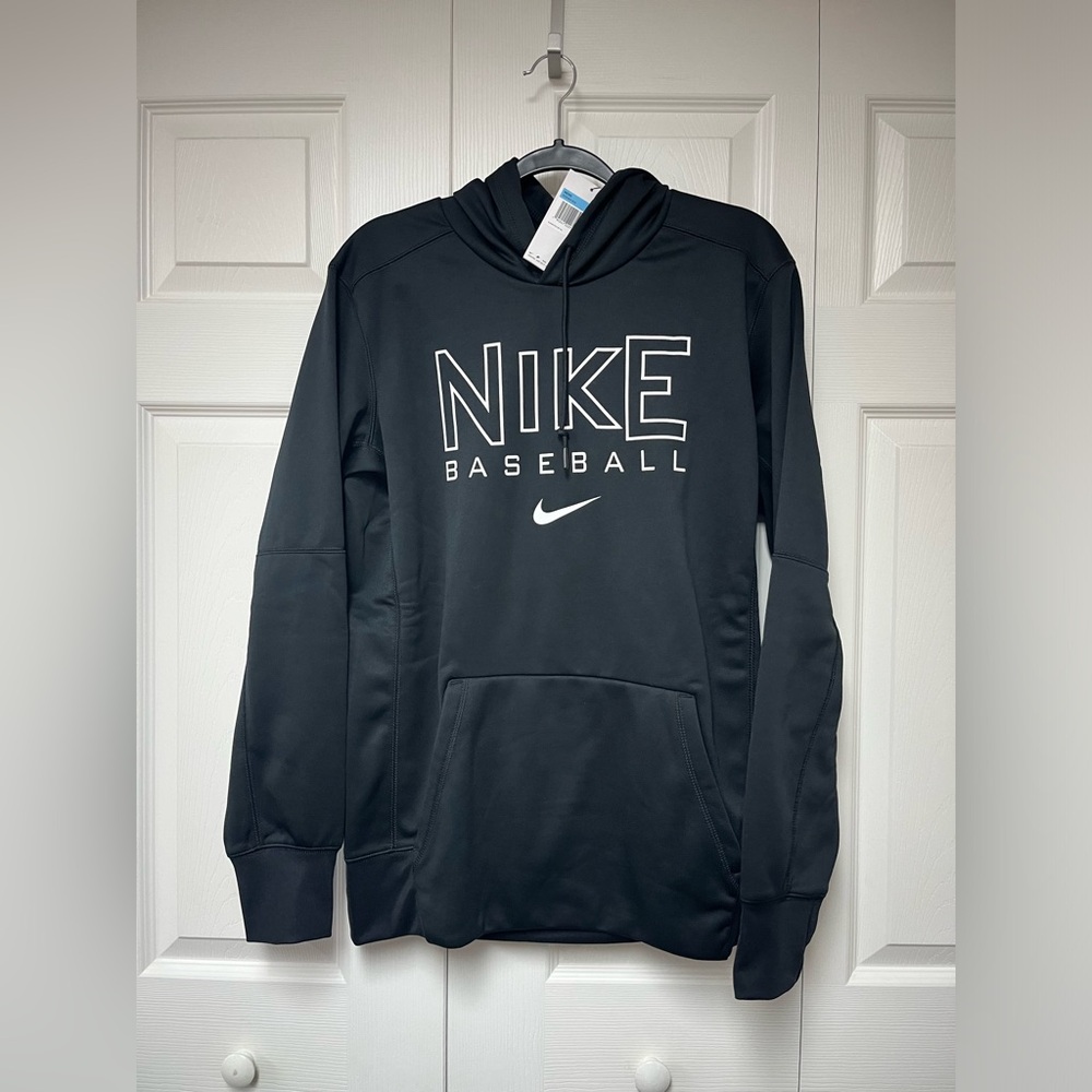 Black NIKE baseball hoodie - thermafit - size M
